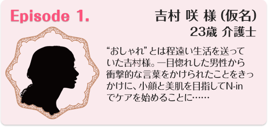 Episode.1 吉村 咲 様 （仮名） 23 歳　介護士